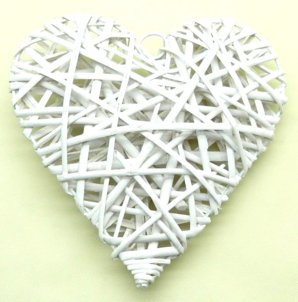 CUORE VIMINI D.25 CM BIANCO CUORE VIMINI D.25 CM BIANCO