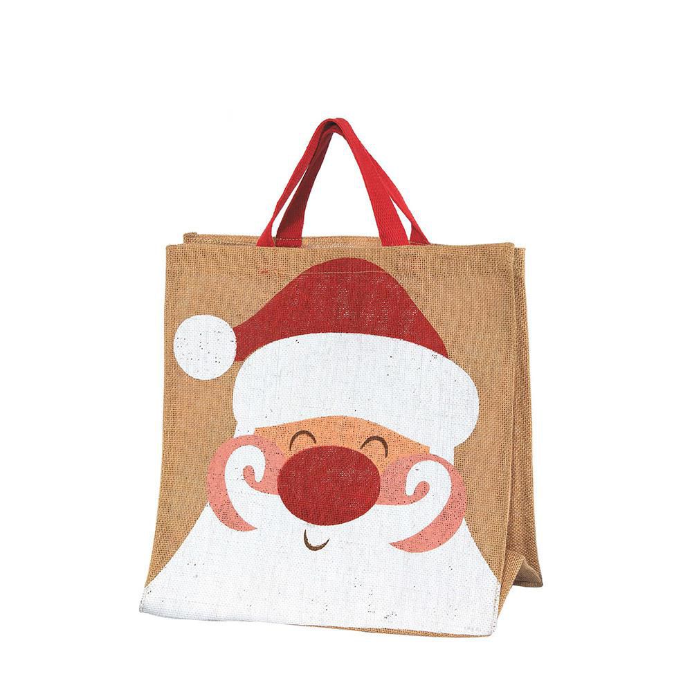 SHOPPER JUTA 37X23X37 CM NATURALE/ROSSO/BIANCO