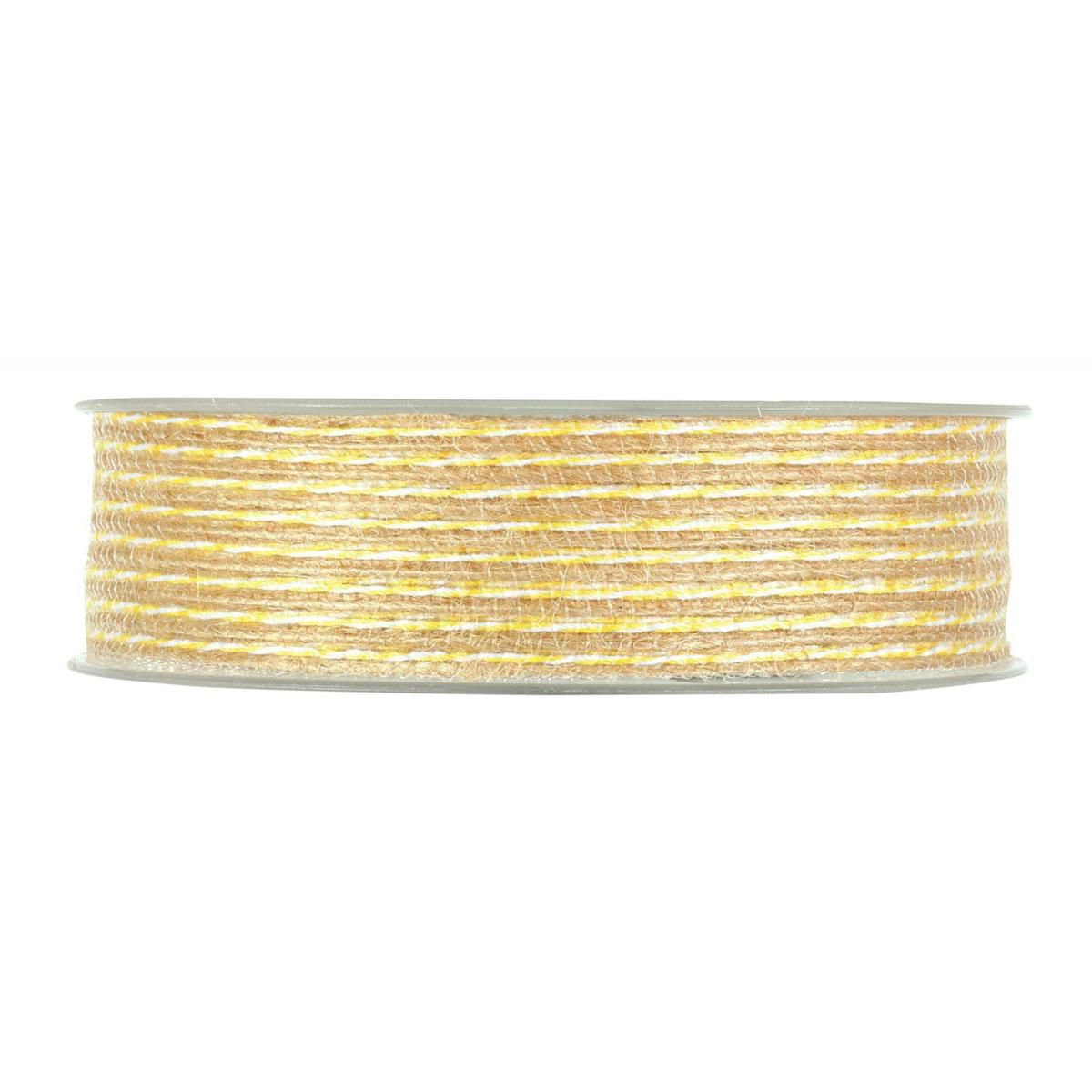 NASTRO JUTA “RIGHE” 25MM 12MT NATURALE/GIALLO NASTRO JUTA “RIGHE” 25MM 12MT NATURALE/GIALLO