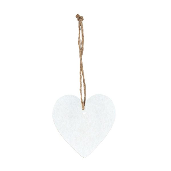 SET 6 CUORI LEGNO D/APPENDERE 10X10 CM -HEART- BIANCO SET 6 CUORI LEGNO D/APPENDERE 10X10 CM -HEART- BIANCO