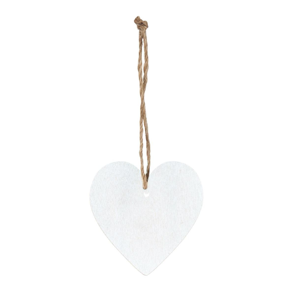 SET 24 CUORI LEGNO D/APPENDERE 4X4 CM -HEART- BIANCO SET 24 CUORI LEGNO D/APPENDERE 4X4 CM -HEART- BIANCO