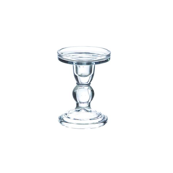 CANDELIERE VETRO D.8,5 CM H.11 CM TRASPARENTE CANDELIERE VETRO D.8,5 CM H.11 CM TRASPARENTE