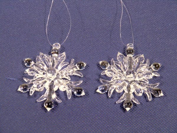 DECORAZIONE VETRO-SNOWFLAKE-PZ.2 CM7,5 D/APP. TRASP. DECORAZIONE VETRO-SNOWFLAKE-PZ.2 CM7,5 D/APP. TRASP.