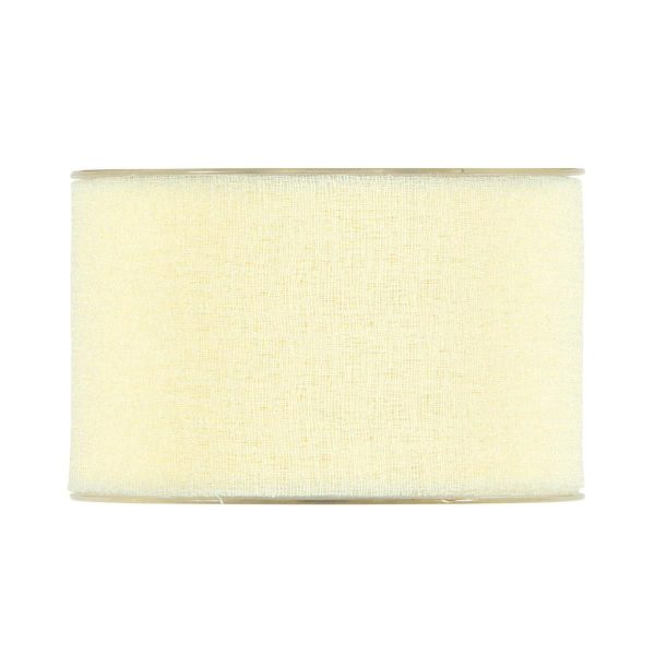 NASTRO GARZA DI COTONE 63MM 25MT -DELICATE- AVORIO