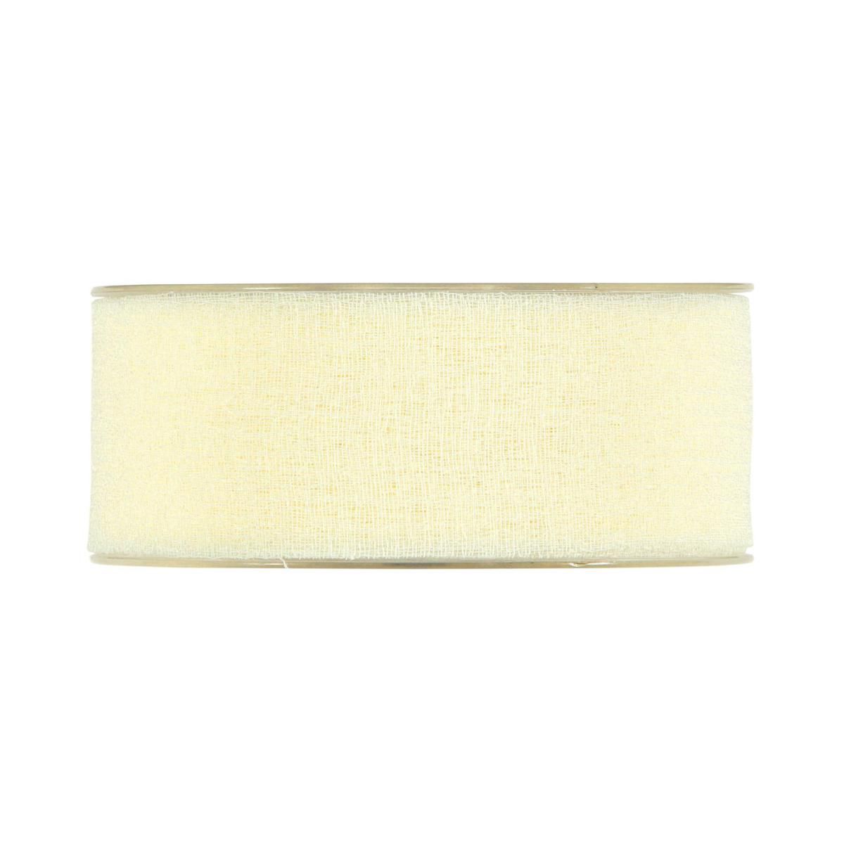 NASTRO GARZA DI COTONE 40MM 25MT -DELICATE- AVORIO NASTRO GARZA DI COTONE 40MM 25MT -DELICATE- AVORIO
