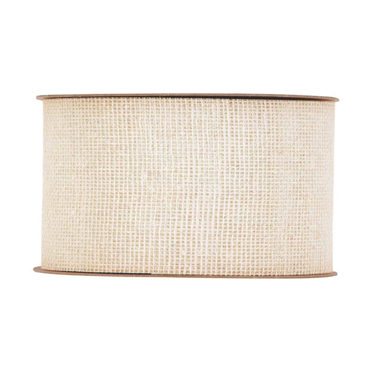 NASTRO RETE COTONE 80MM20MT PANNA