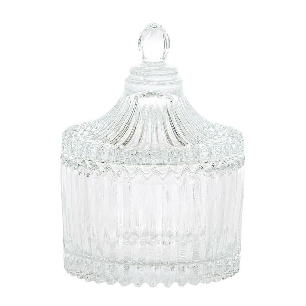 VASETTO VETRO C/COPERCHIO D.6,5 CM H.9 CM VASETTO VETRO C/COPERCHIO D.6,5 CM H.9 CM