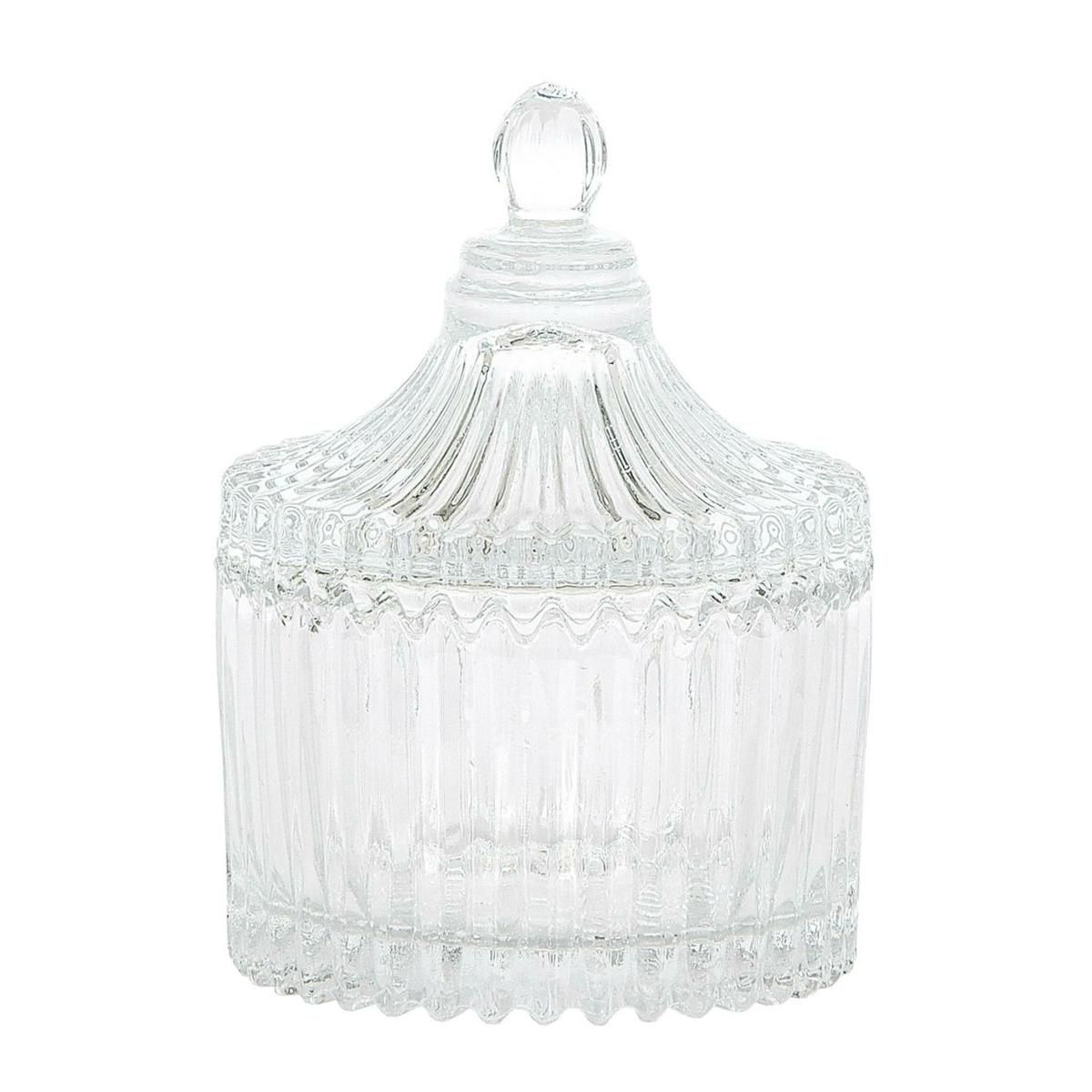 VASETTO VETRO C/COPERCHIO D.6,5 CM H.9 CM VASETTO VETRO C/COPERCHIO D.6,5 CM H.9 CM