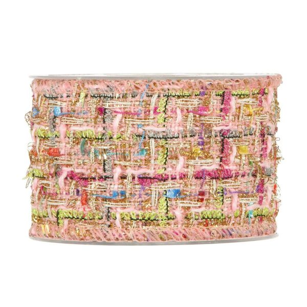 NASTRO -ELLE- 63MM 5MT ROSA/ORO NASTRO -ELLE- 63MM 5MT ROSA/ORO