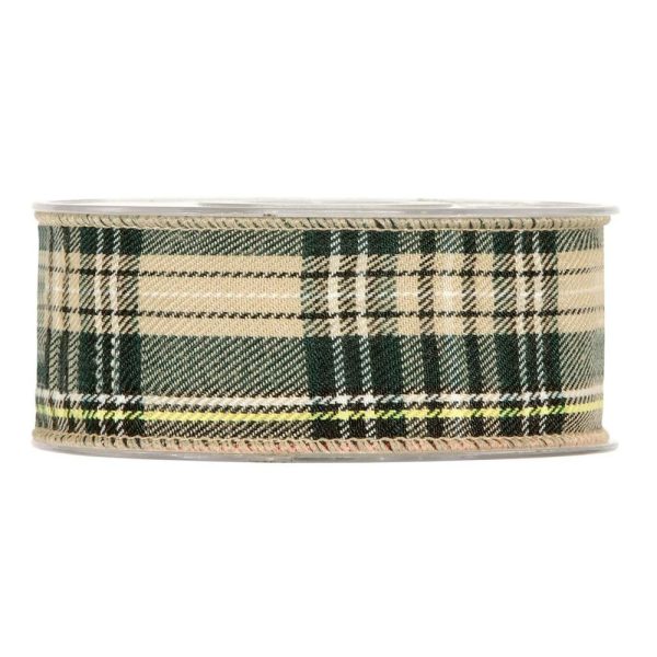 NASTRO TARTAN 40MM 10MTBEIGE/NERO NASTRO TARTAN 40MM 10MTBEIGE/NERO