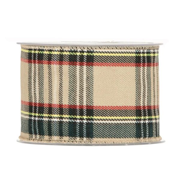 NASTRO TARTAN 63MM 10MTBEIGE/NERO NASTRO TARTAN 63MM 10MTBEIGE/NERO