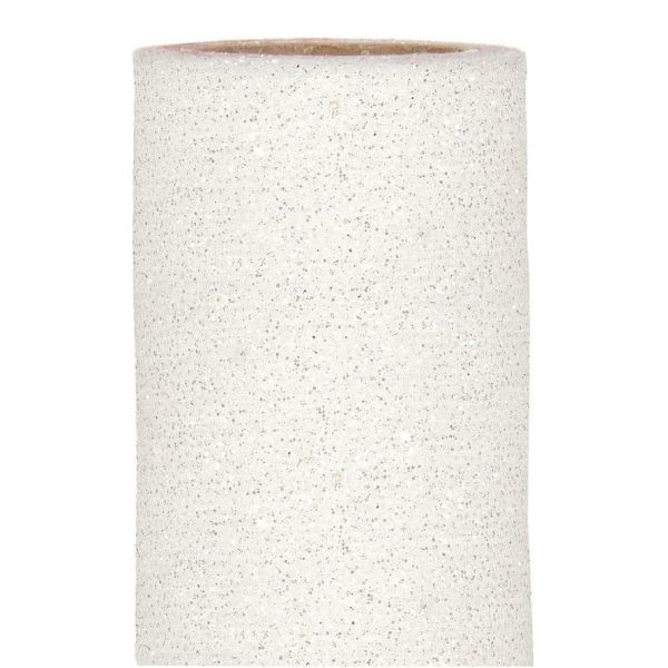 BOBINA -GLITTERING- CM 70X5 MT CREMA/ARGENTO