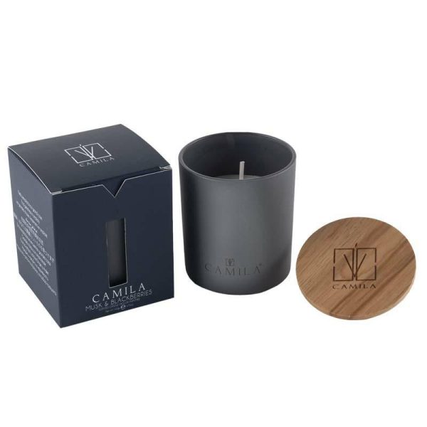 CANDELA PROFUMATA D.7,5H.8 CM GR.140 -MUSCHIO E MORE- GRIGIO CANDELA PROFUMATA D.7,5H.8 CM GR.140 -MUSCHIO E MORE- GRIGIO