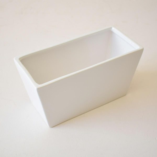 VASCHETTA CERAMICA RETTANGOLARE 22X10 CM H.12 CM BIANCO VASCHETTA CERAMICA RETTANGOLARE 22X10 CM H.12 CM BIANCO