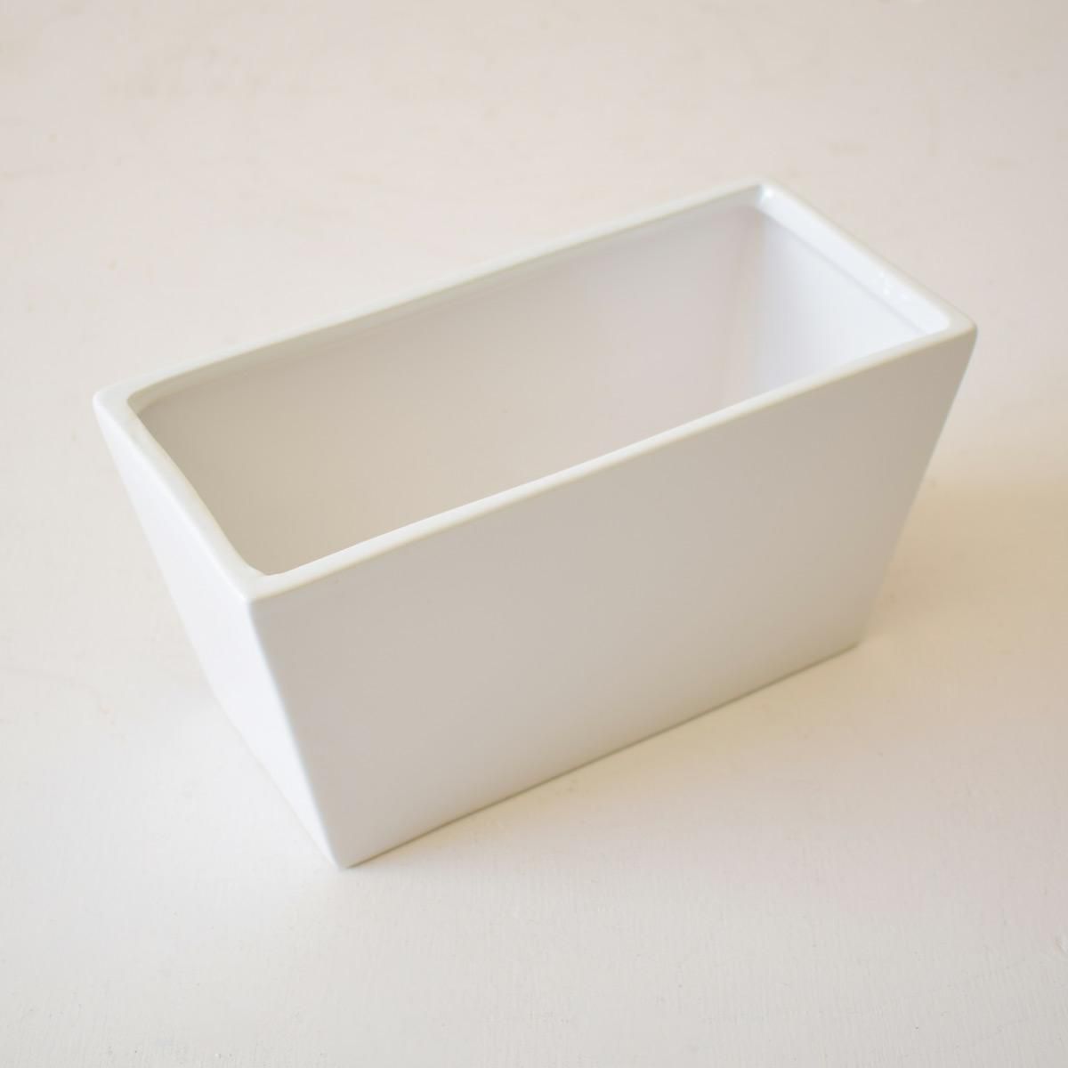 VASCHETTA CERAMICA RETTANGOLARE 22X10 CM H.12 CM BIANCO VASCHETTA CERAMICA RETTANGOLARE 22X10 CM H.12 CM BIANCO