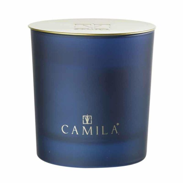 CANDELA PROFUMATA CEDRO&ARANCIA D.9 H.9 CM GR.200 BLU INDACO CANDELA PROFUMATA CEDRO&ARANCIA D.9 H.9 CM GR.200 BLU INDACO