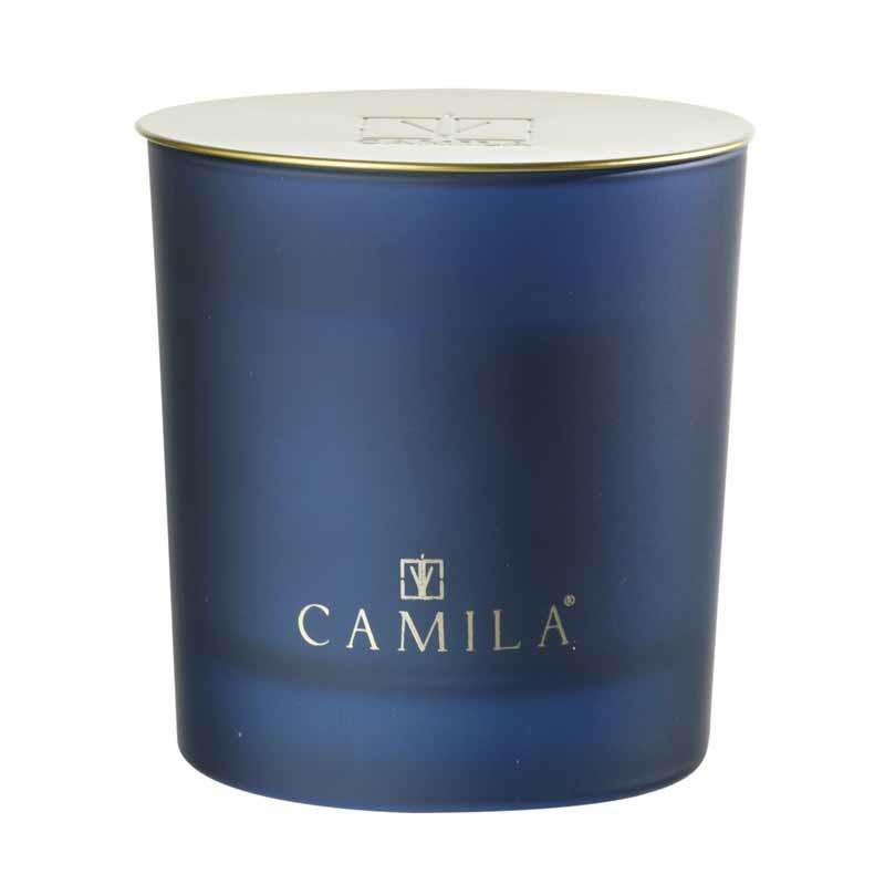 CANDELA PROFUMATA CEDRO&ARANCIA D.9 H.9 CM GR.200 BLU INDACO