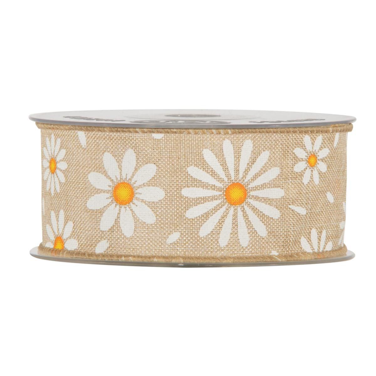 NASTRO 40MM 10MT -MARGHERITE- NATURALE