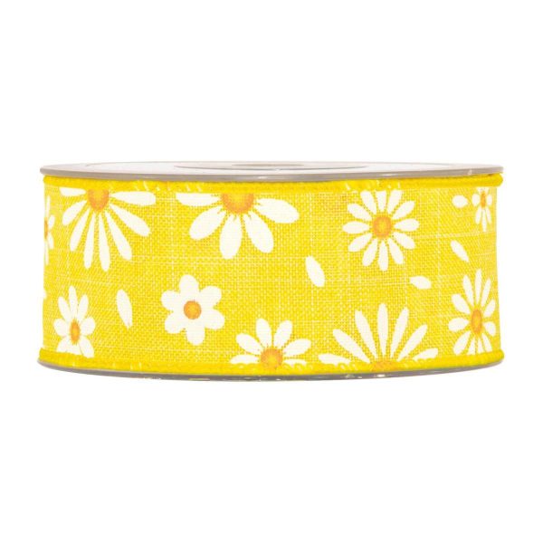 NASTRO 40MM 10MT -MARGHERITE- GIALLO NASTRO 40MM 10MT -MARGHERITE- GIALLO
