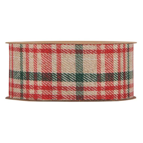 NASTRO TARTAN 40MM 10MTBEIGE/ROSSO/VERDE NASTRO TARTAN 40MM 10MTBEIGE/ROSSO/VERDE