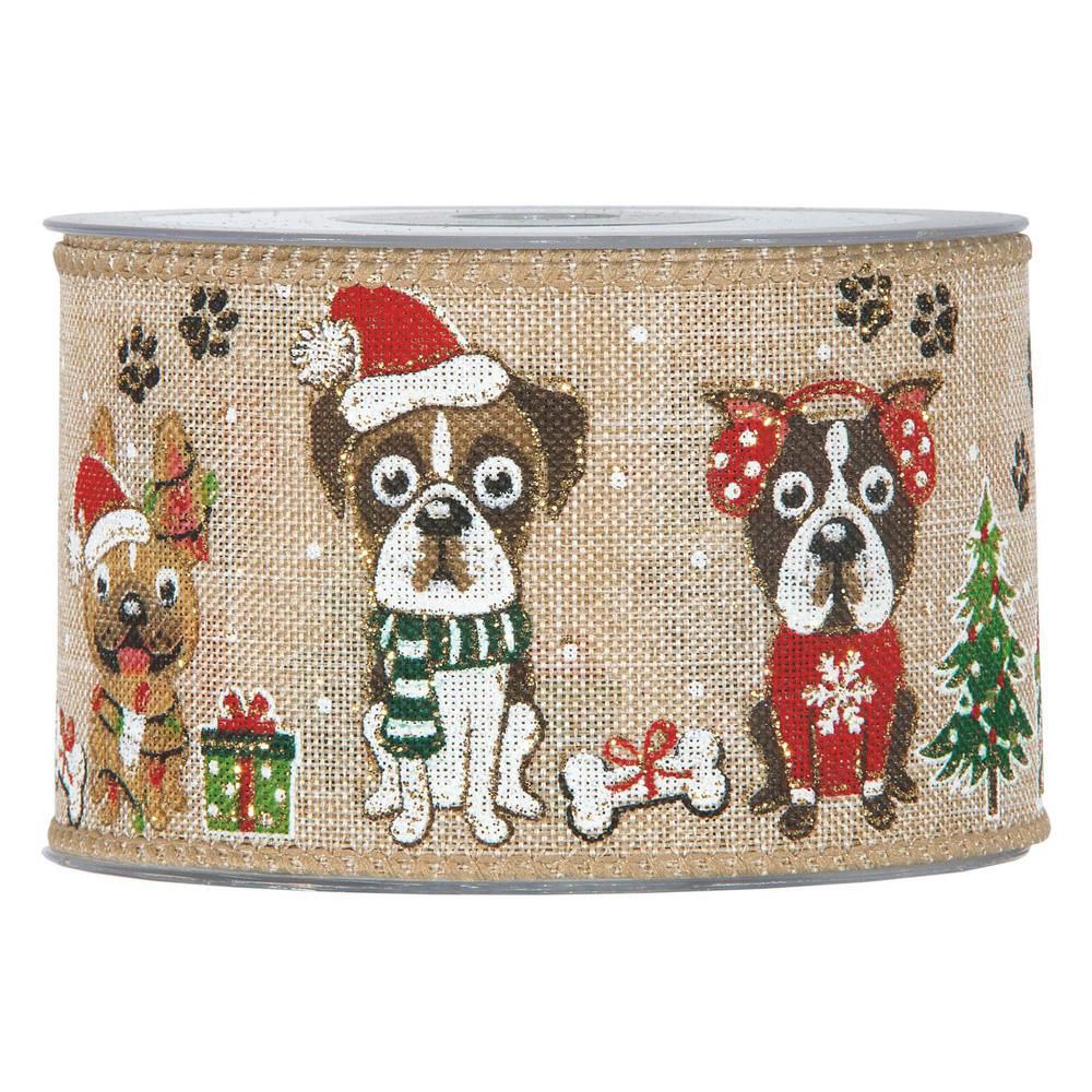 NASTRO CAGNOLINI 63MM 10MT PANNA/ROSSO/VERDE NASTRO CAGNOLINI 63MM 10MT PANNA/ROSSO/VERDE