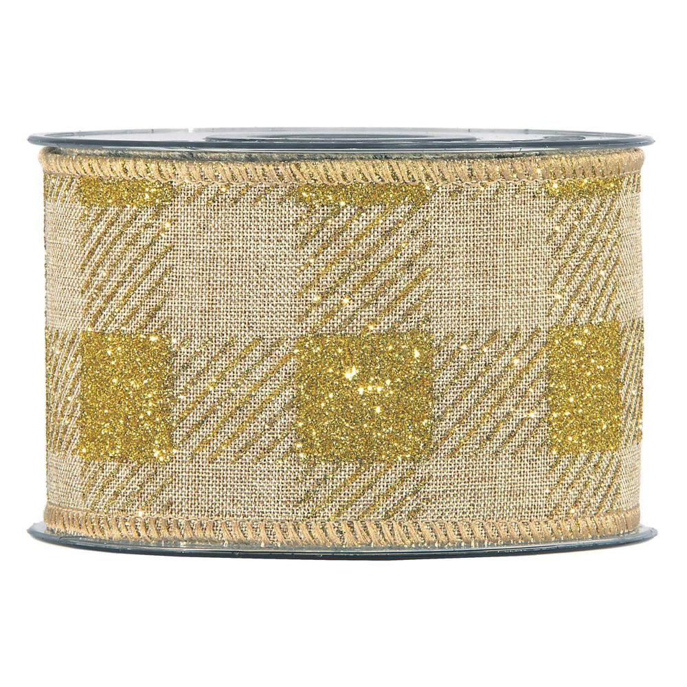 NASTRO TARTAN 63MM 10MTNATURALE/ORO NASTRO TARTAN 63MM 10MTNATURALE/ORO