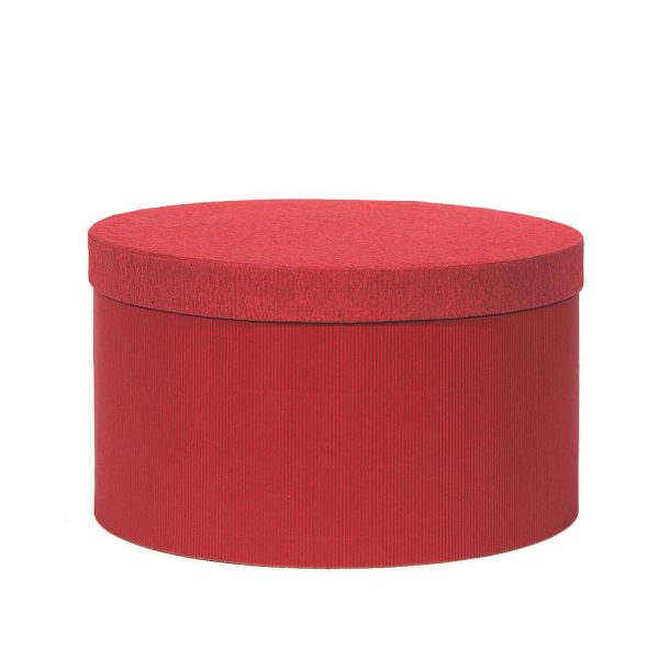 SCATOLA CARTONE D.25,5 CM H. 17,5 CM ROSSO SCATOLA CARTONE D.25,5 CM H. 17,5 CM ROSSO