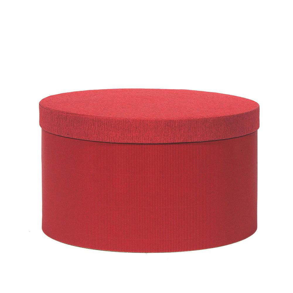 SCATOLA CARTONE D.25,5 CM H. 17,5 CM ROSSO SCATOLA CARTONE D.25,5 CM H. 17,5 CM ROSSO
