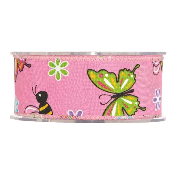 NASTRO POLIESTERE 40MM 10MT -BUTTERFLIES- ROSA NASTRO POLIESTERE 40MM 10MT -BUTTERFLIES- ROSA