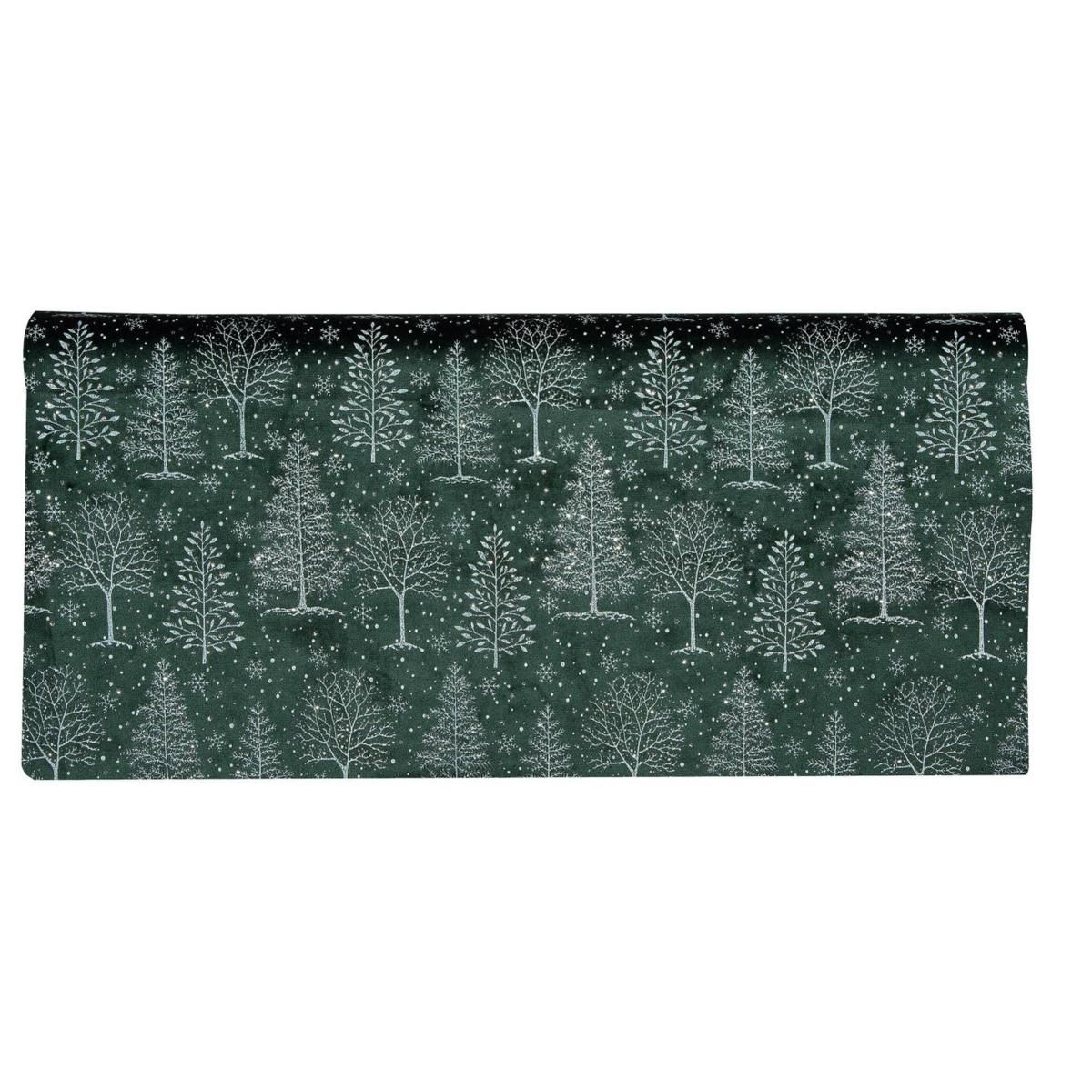 RUNNER VELLUTO -CHRISTMAS- CM 30X2,5 MT VERDE RUNNER VELLUTO -CHRISTMAS- CM 30X2,5 MT VERDE
