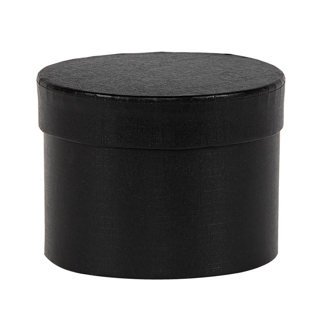 SCATOLA CARTONE TONDA D.9 H.6,5 CM -LITTLE BOX- NERO SCATOLA CARTONE TONDA D.9 H.6,5 CM -LITTLE BOX- NERO