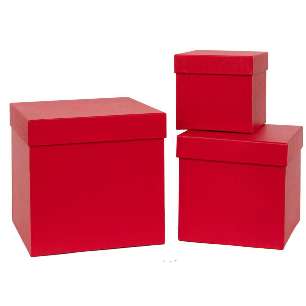 SET 3 SCATOLE CARTONE 15X15/20X20/25X25 CM H.15-20-25 CM ROSSO SET 3 SCATOLE CARTONE 15X15/20X20/25X25 CM H.15-20-25 CM ROSSO