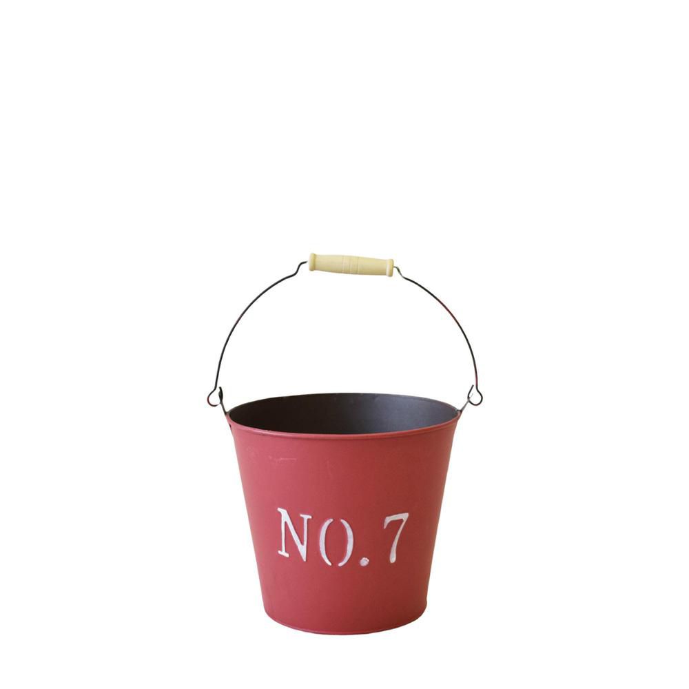 SECCHIO METALLO C/MANICO D.14,5 CM H.13 CM ROSSO SECCHIO METALLO C/MANICO D.14,5 CM H.13 CM ROSSO