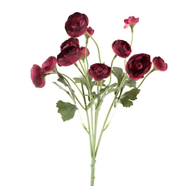 RANUNCOLO BOUQUET 5X CM.40 BURGUNDY RANUNCOLO BOUQUET 5X CM.40 BURGUNDY