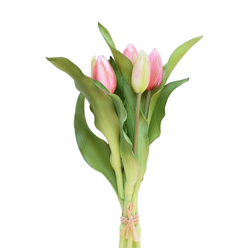 TULIPANO BOUQUET 5B CM.29 VERDE/ROSA TULIPANO BOUQUET 5B CM.29 VERDE/ROSA