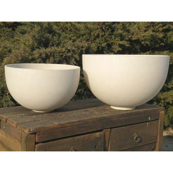 SET 2 CIOTOLE ALTE D.44/35 CM H.28/22 CM -SANDSTONE- BIANCO SET 2 CIOTOLE ALTE D.44/35 CM H.28/22 CM -SANDSTONE- BIANCO