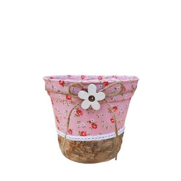 VASO C/TESSUTO FIORELLINI D9,5 H 8 CM ROSA VASO C/TESSUTO FIORELLINI D9,5 H 8 CM ROSA