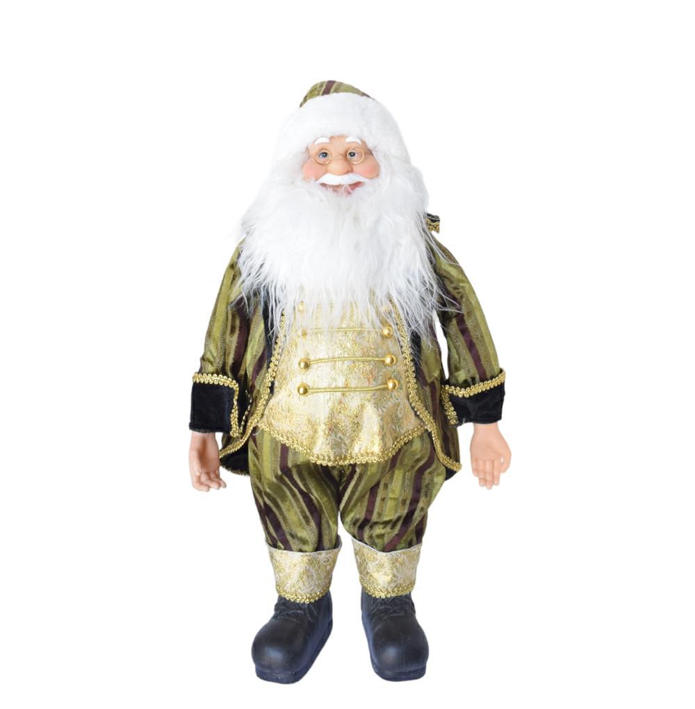 BABBO NATALE POLIESTEREH.65 CM NERO/VERDE/ORO BABBO NATALE POLIESTEREH.65 CM NERO/VERDE/ORO