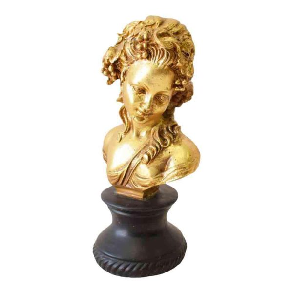 BUSTO DONNA VINTAGE OROANT. S/BASE NERA H40 SPALLE 19 CM BUSTO DONNA VINTAGE OROANT. S/BASE NERA H40 SPALLE 19 CM