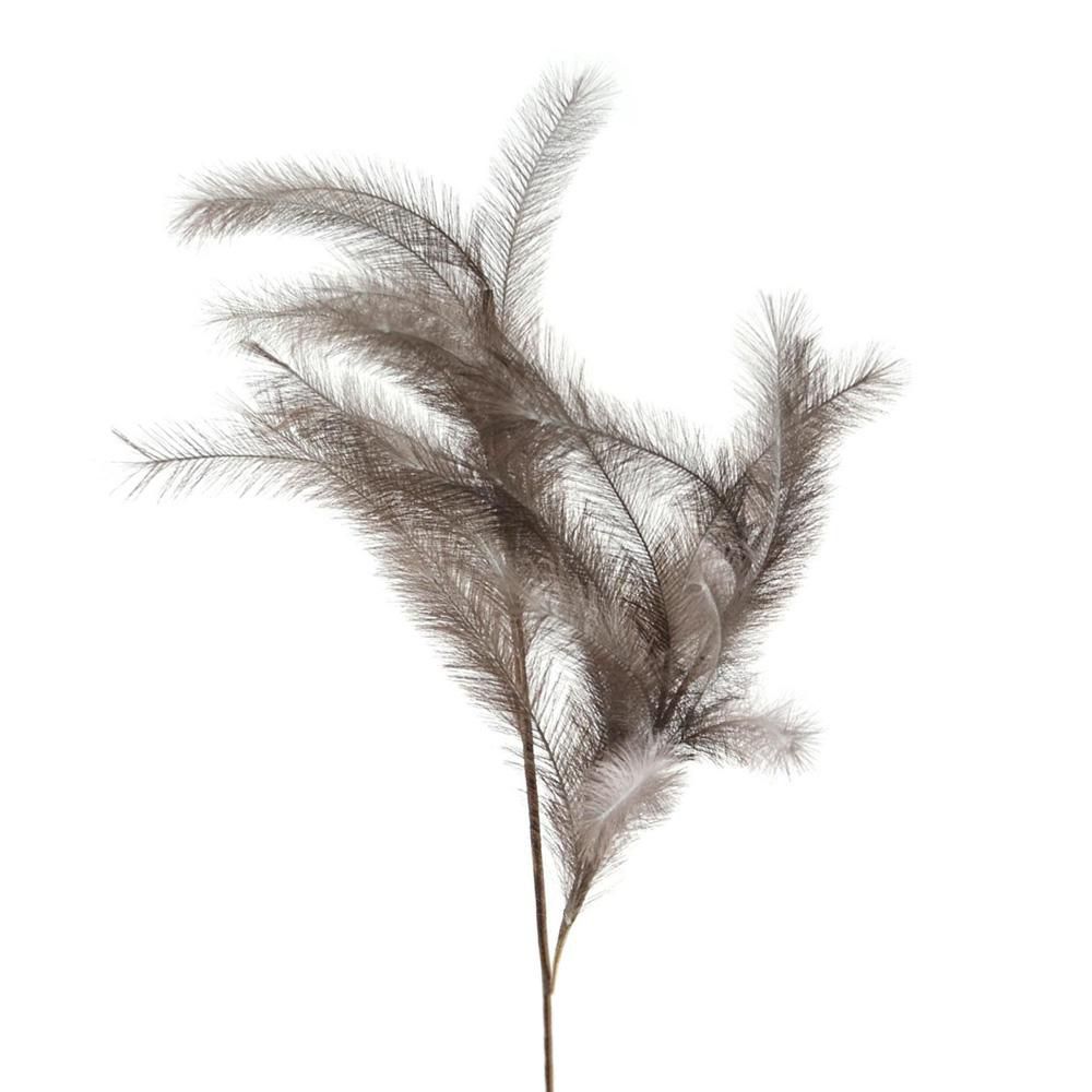 PIUME STOFFA 114 CM MARRONE