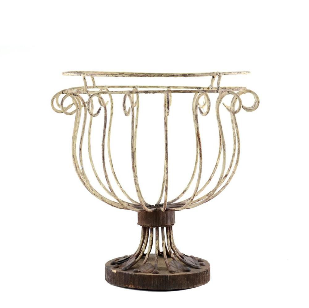 COPPA METALLO APERTA C/BASE 38X20X39 CM RUGGINE COPPA METALLO APERTA C/BASE 38X20X39 CM RUGGINE