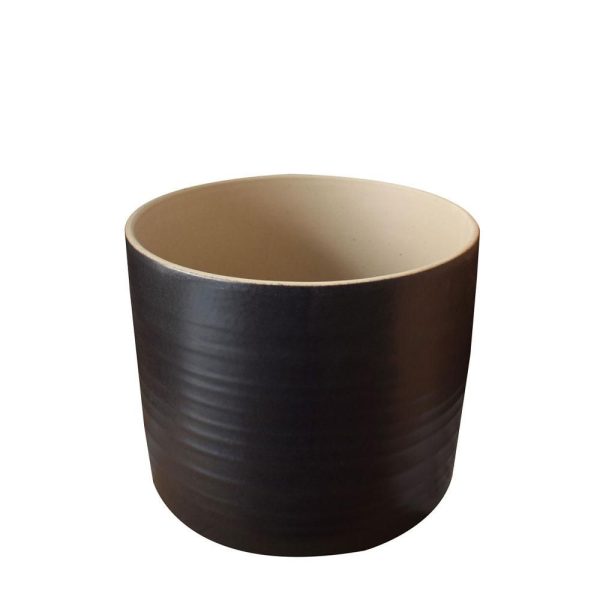VASO CERAMICA D.24 CM H.20 CM -MAT-FAL- NERO VASO CERAMICA D.24 CM H.20 CM -MAT-FAL- NERO