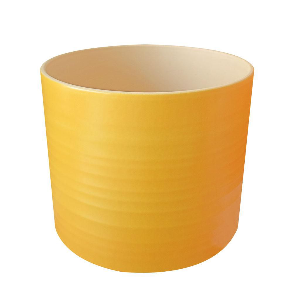VASO CERAMICA D.30 CM H.26 CM -MAT-FAL- GIALLO OCRA VASO CERAMICA D.30 CM H.26 CM -MAT-FAL- GIALLO OCRA