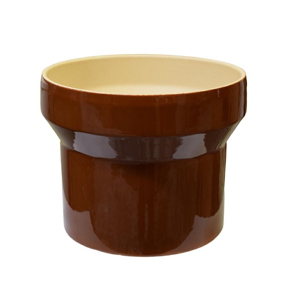 VASO CERAMICA D.19 CM H.14,5 CM -AUS- CARAMELLO VASO CERAMICA D.19 CM H.14,5 CM -AUS- CARAMELLO