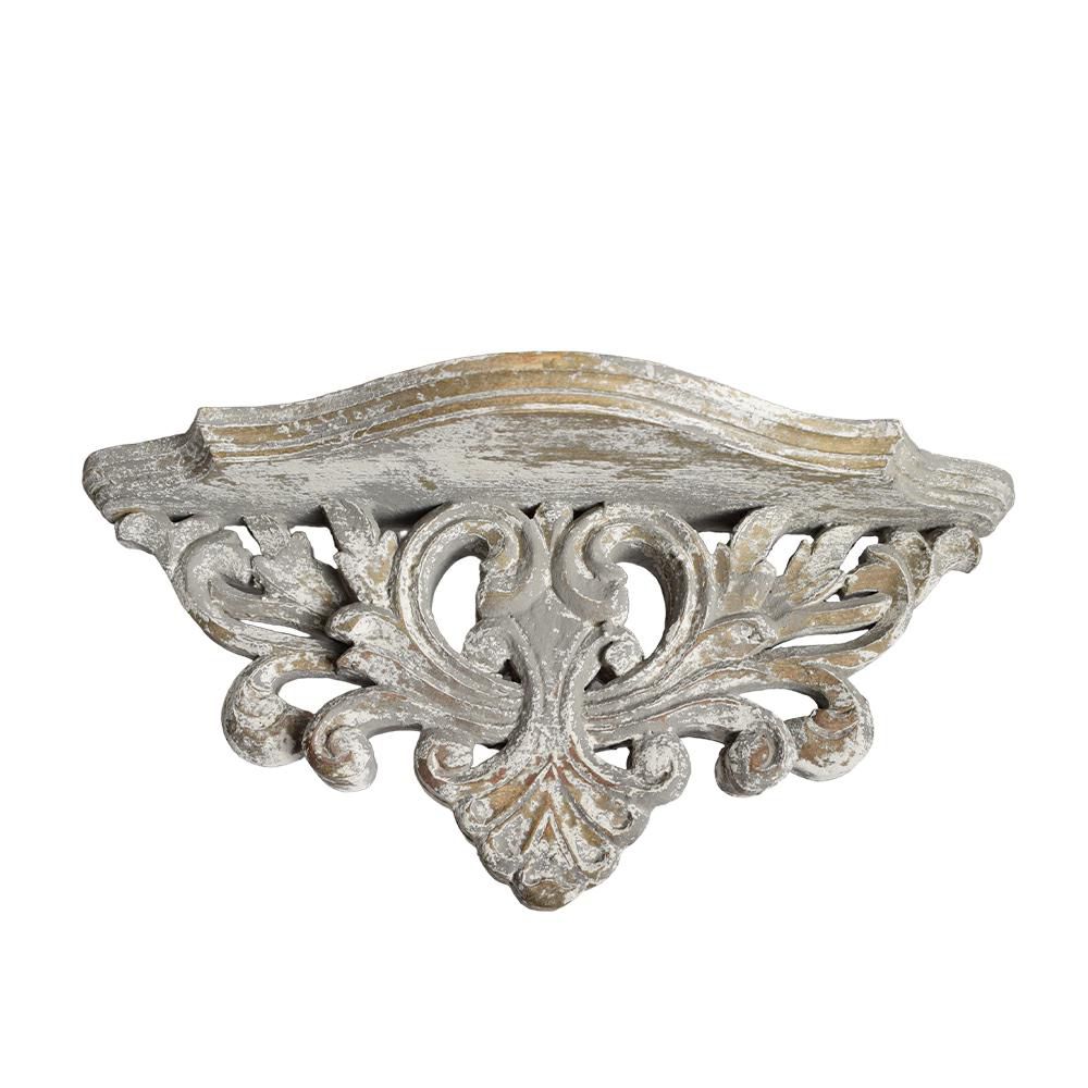 MENSOLA DECORATIVA LEGNO 50X15X23 CM GRIGIO ANTICATO MENSOLA DECORATIVA LEGNO 50X15X23 CM GRIGIO ANTICATO
