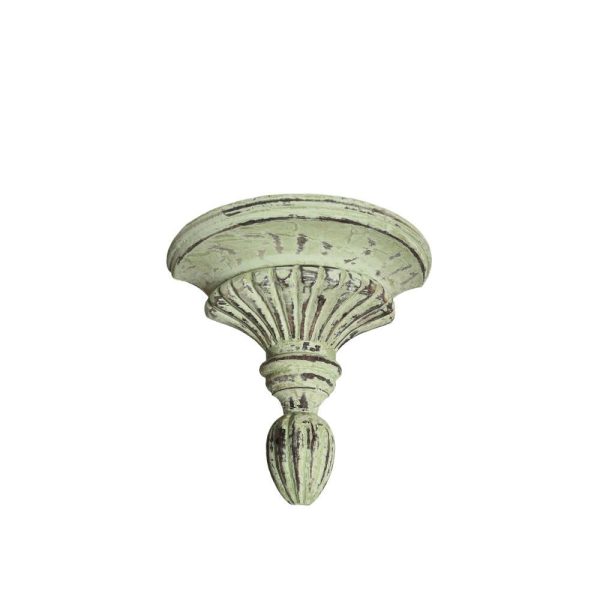 MENSOLA DECORATIVA LEGNO 27X13,5X25 CM VERDE ANTICATO MENSOLA DECORATIVA LEGNO 27X13,5X25 CM VERDE ANTICATO