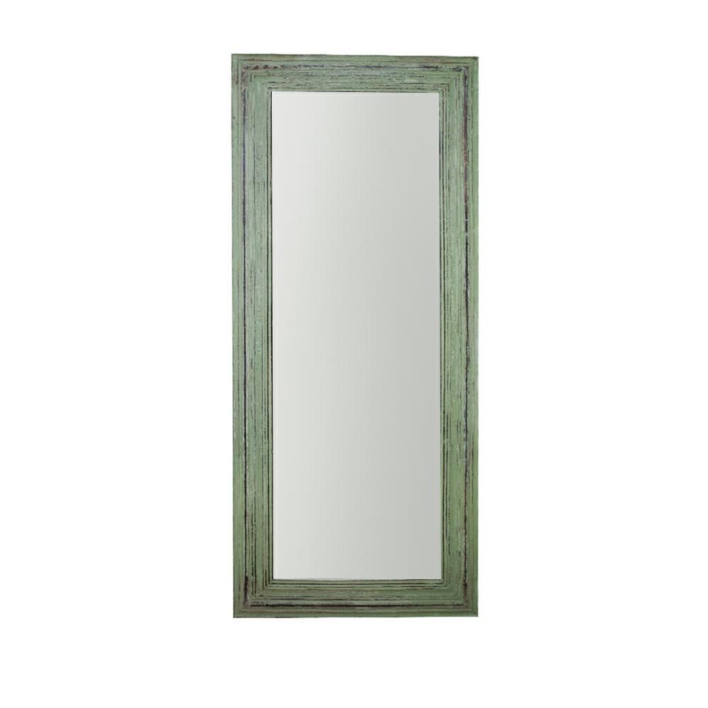 SPECCHIO RETTANGOLARE C/CORNICE LEGNO 61X147X2 CM VERDE ANTICATO SPECCHIO RETTANGOLARE C/CORNICE LEGNO 61X147X2 CM VERDE ANTICATO