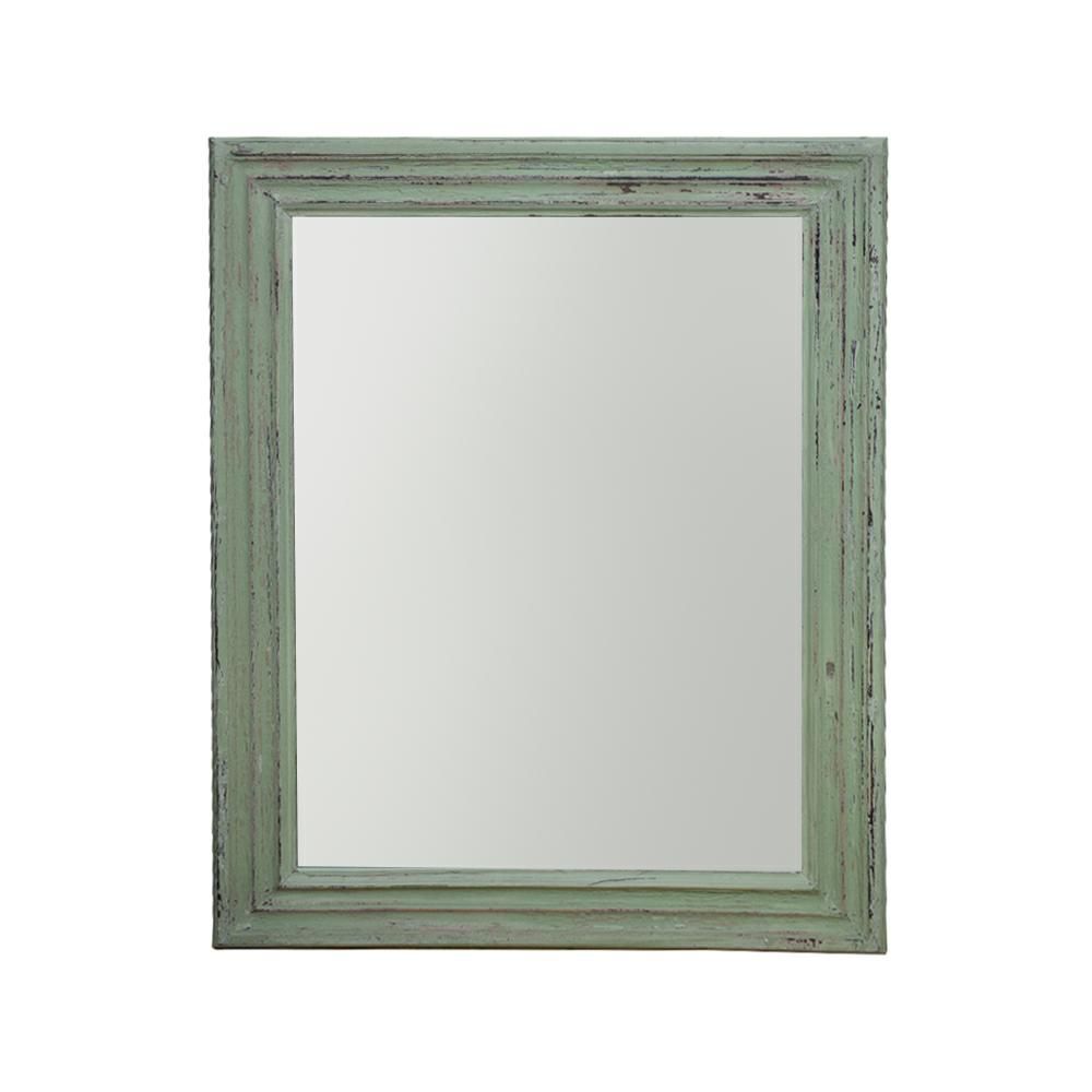 SPECCHIO RETTANGOLARE C/CORNICE LEGNO 80X101X3 CM VERDE ANTICATO SPECCHIO RETTANGOLARE C/CORNICE LEGNO 80X101X3 CM VERDE ANTICATO