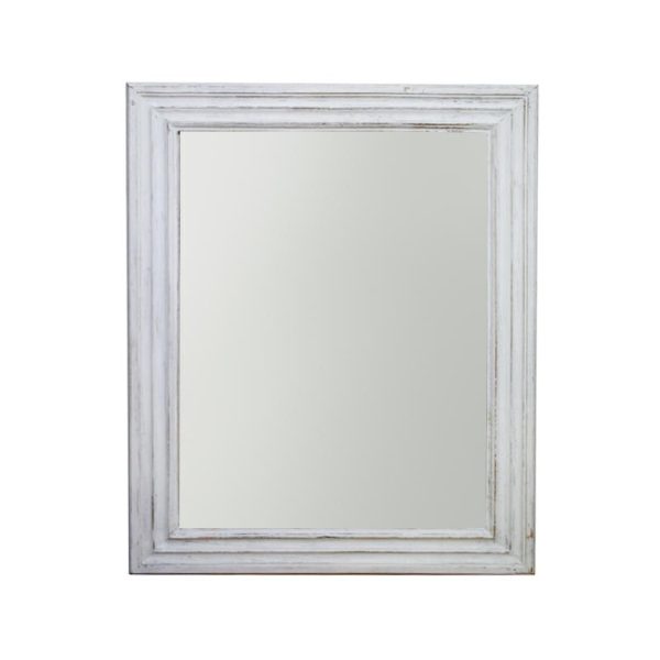 SPECCHIO RETTANGOLARE C/CORNICE LEGNO 80X101X3 CM CREMA ANTICATO SPECCHIO RETTANGOLARE C/CORNICE LEGNO 80X101X3 CM CREMA ANTICATO