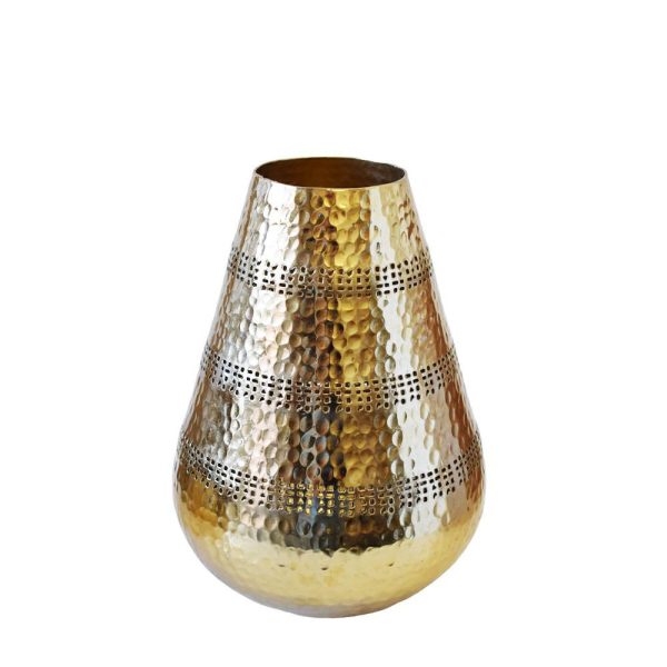 VASO LANTERNA ALLUMINIO10X20X32 CM ORO LUCIDO VASO LANTERNA ALLUMINIO10X20X32 CM ORO LUCIDO